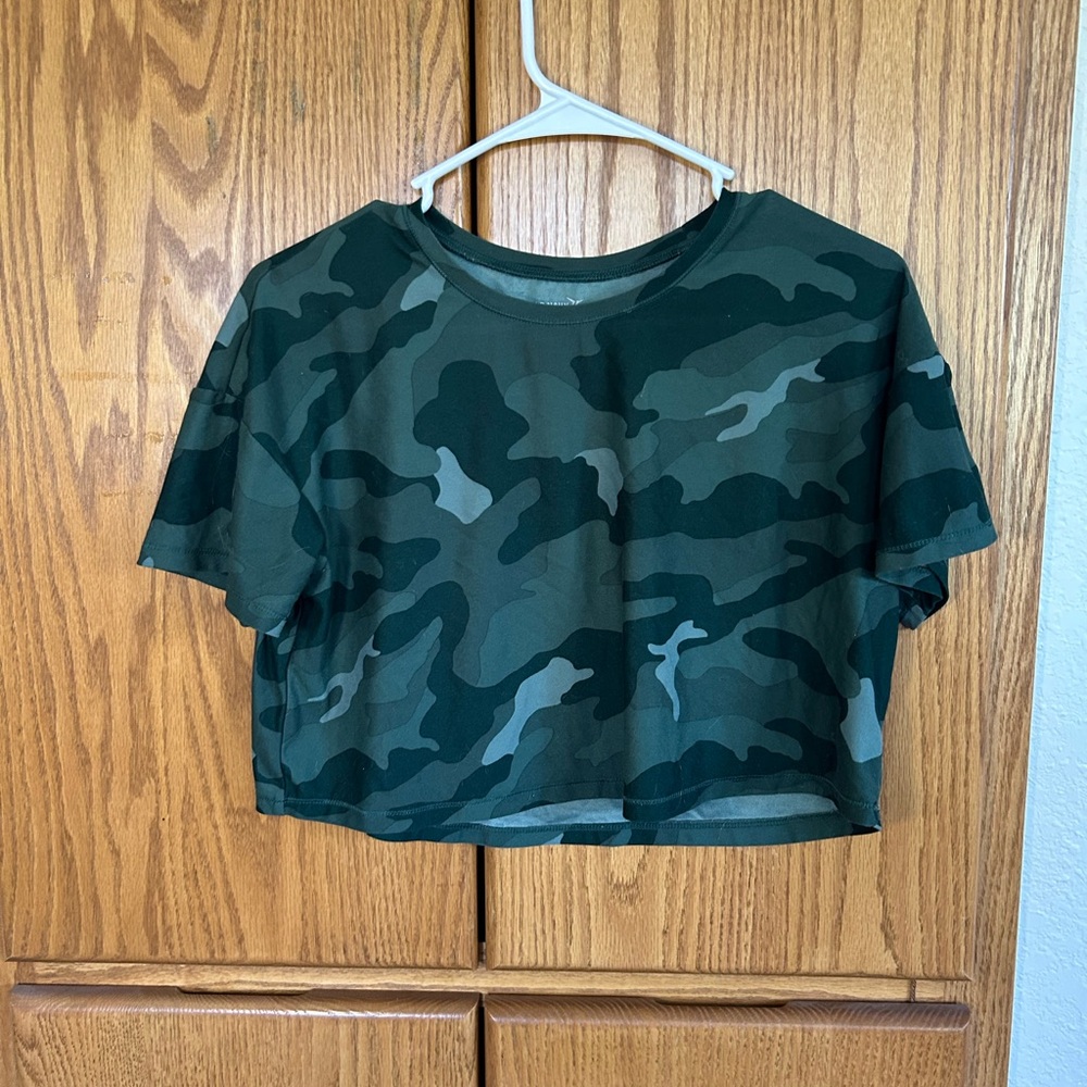Old Navy Active Green Camo Top